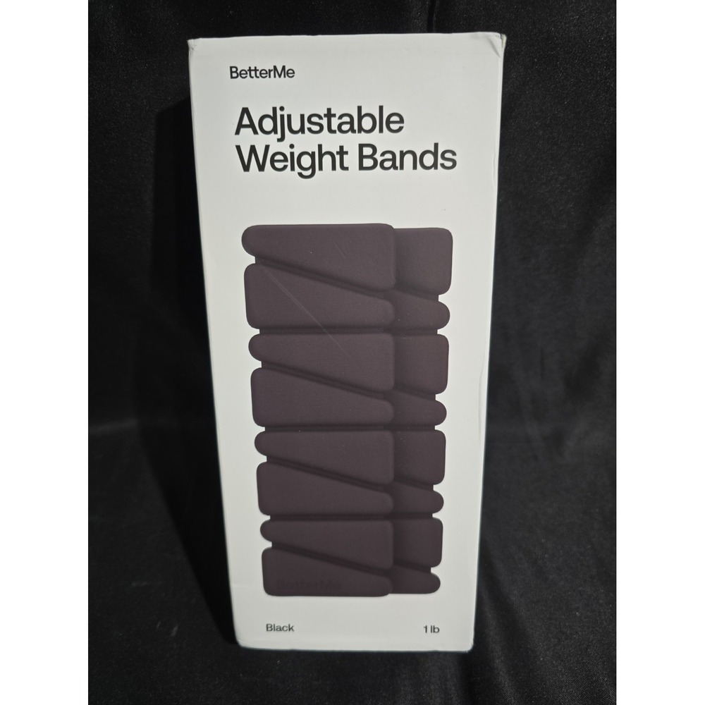 BetterMe Adjustable Weight Bands Black 1 LB Pair Wrist Ankle Weights WBN00001-1